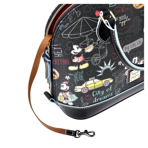 Dooney & Bourke Disney Mickey & Minnie New York City Zip Satchel NWT - Picture 4 of 12